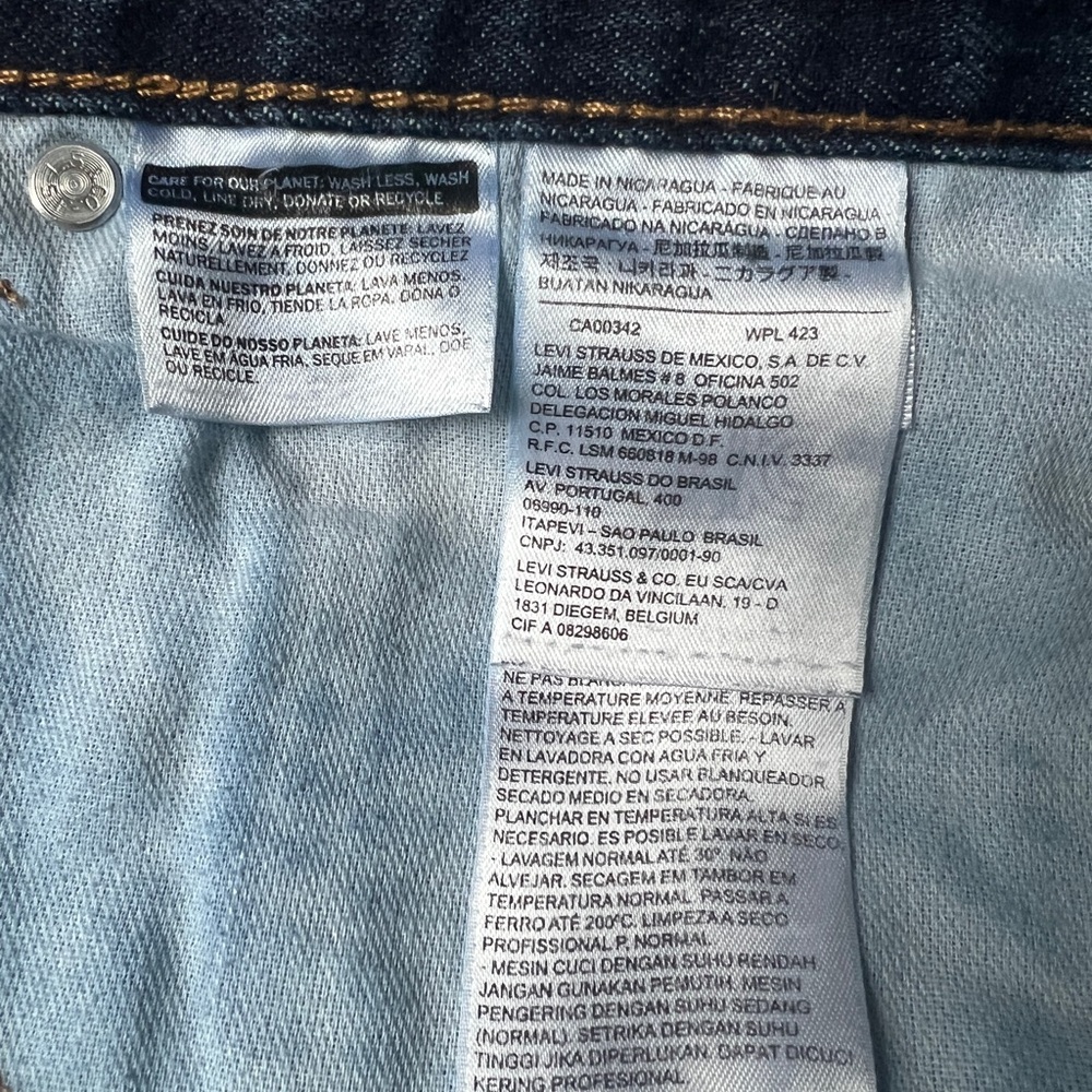 Levi's 505 Men's Straight Jeans - Dark Blue 34-30 - Picture 4 of 5